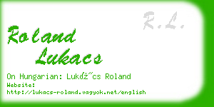 roland lukacs business card